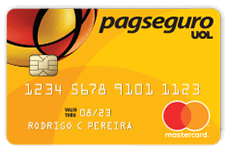 Cartão Pré-pago PagSeguro Mastercard Internacional - cor Laranja
