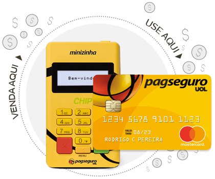 Minizinha Chip + cartão Pré-pago PagSeguro