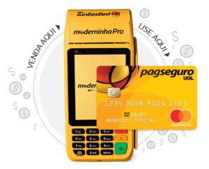 Moderninha Pro + Cartão Pré-Pago PagSeguro Mastercard